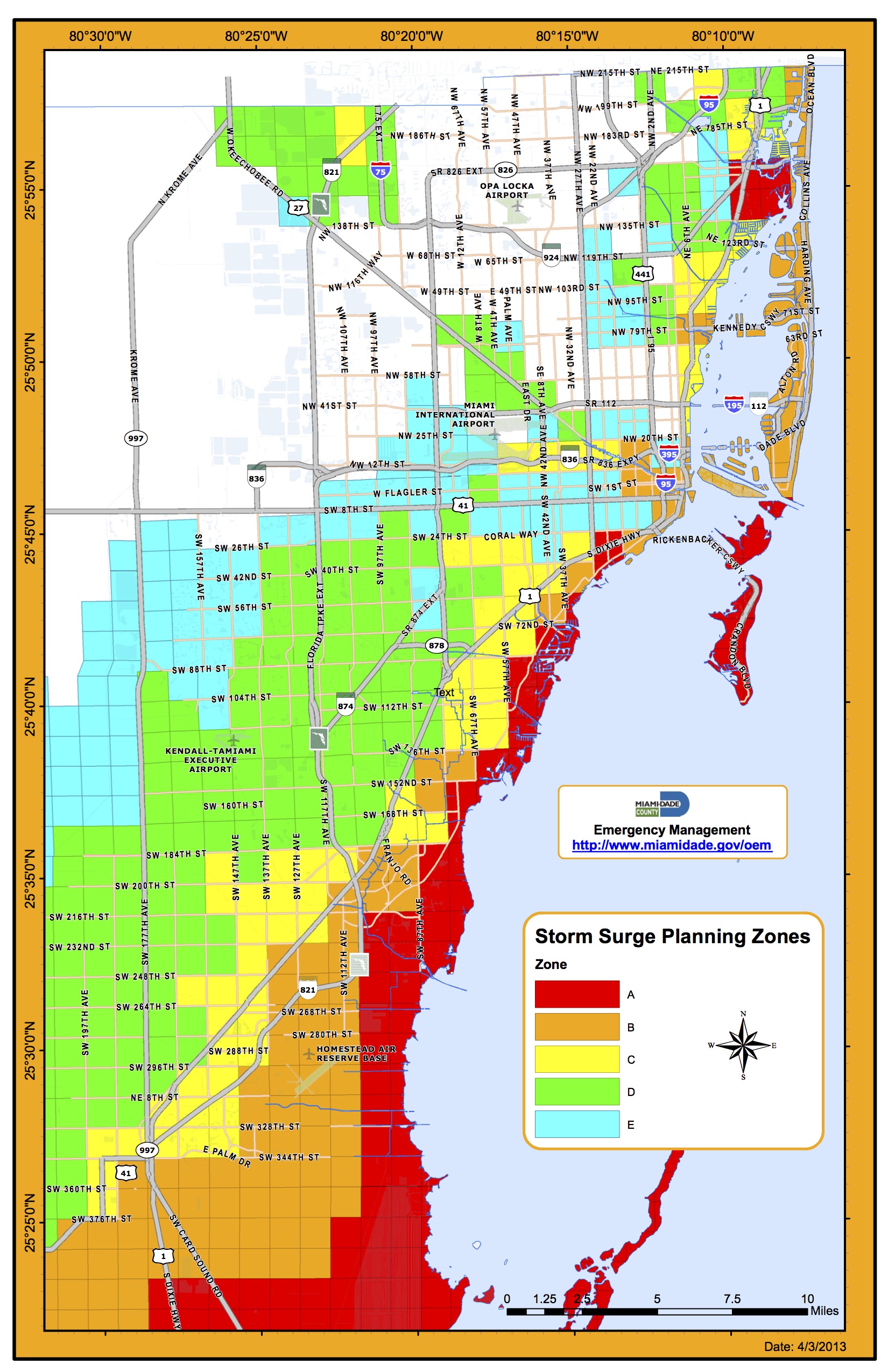 Storm Surge Planning Zone Map